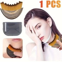 Lymphatic Face Massage Brush - Anti-Puffiness & Jawline Sculpting Tool, Ergonomic V-Shape Contour for Chin & Cheek
