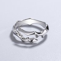 925 Sterling Silver Brambles Rattan Aesthetic Rings For Women Wedding Engagement Jewelry Accessories GaaBou