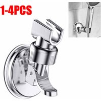 1-4Pcs Adjustable Shower Rack Strong Vacuum Suction Cup Handheld Shower Head Wall Mount Holder Rotating Bathroom Shower Base