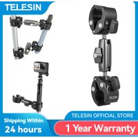TELESIN Motorrad Fahrrad Einbeinstativ Fahrrad Lenker Panorama Halterung Unsichtbare Selfie Stick Halterung für GoPro Hero DJI Insta360