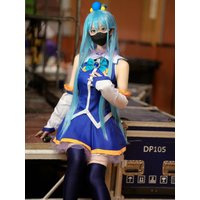 Anime KonoSuba God's Blessing on This Wonderful World Aqua Cosplay Costumes Women Top Skirt Sleeve Cover Outfits Halloween Suit