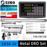 SINO 3 Axis DRO Kit SDS6-3V Set Metal Digital Readout KA-300 KA-500 Glass Linear Scale Encoders For Lathe Grinder Milling