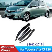 Deflectors for Toyota Vitz Hatch Yaris XP 130 2012~2019 Accessories Car Side Windows Visors Rain Eyebrow Sun Visor Awning Trim