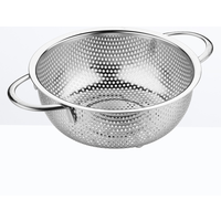 Stainless Steel Colander Basket Rice Wash Strainer Fruit Vegetable Drainage Sieve Pasta Washer Food Rinser Kitchen Strainer