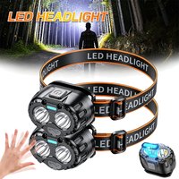 Induction Headlamps Mini LED Charging Headlight Camping Flashlight Led Head-Mounted Strong Light Fishing Portable Torch Lamp
