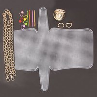 Mesh Plastic Canvas Kit Clear Plastic Canvas Acrylic Yarn and Tools for Embroidery Plastic Canvas Craft Knit Crochet Projects