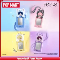New Pop Mart Aespa Fluffy Club Series Phone Strap Plush Photocard Holder Bag Pendant Collectible Decoration Gift Collectors Toys