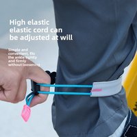 Reflective Elastic Leg Straps Anti-Slip Night Running Cycling Pant Binding Ties with Storage Buckle for Outdoor Activities