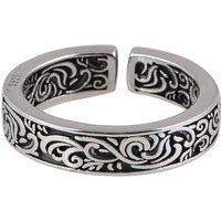 New 925 Silver Ring Vintage Pattern for Women Sterling-Silver Wedding Simple Jewelry Gifts Accessories Fashion Party Ring