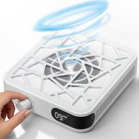 Rechargeable Nail Dust Collector, 6000RPM Powerful Nail Vacuum Suction, 10 Speed Adjustable Mini Nail Dust Extractor with LCD