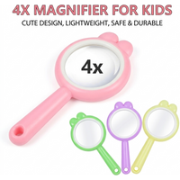 4X Magnifying Glass For Kids Mini Handheld Magnifier Toys For Reading Science Outdoor Nature Exploration Loupe Lupa For Children