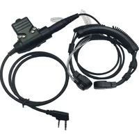 Heavy Duty Walkie Talkie Throat Mic U94 PTT Neck Radio Nato Tactical Headset for Baofeng Kenwood UV-5R TYT Communication Equipme
