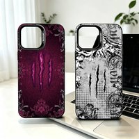 M-MonsterES F-Fashion Design Phone Case For iPhone 17,16,15,14,13,12,11 Plus,Pro Max,XS,Colored Silver Plated Inside Cover