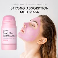 LAIKOU Sakura Solid Mud Mask Stick 45g Deep Cleansing Blackhead Remover Shrink Pores Oil Control Moisturizing Facial Mask