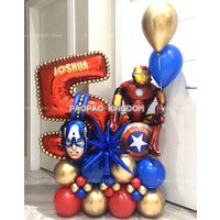 Iron Man Balloon Arch Garland Kit Air Globos Iron Man Birthday Party Baby Shower Decoration Boys Gift Supplies