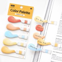 100pcs color palette series Ins message sticky notes reading tags index stickers reading enthusiasts school office supplies