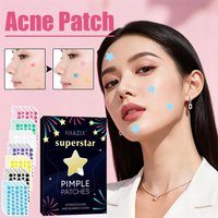 240/280pcs Star-shaped Hydrocolloid Acne Sticker, Various Colors, White, Day Black, Blue, Night Purple, And Yellow, Pink, J0R0