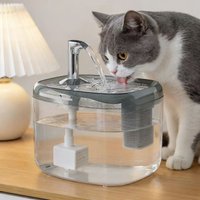 1.5L Automatic Circulating Pet Water Fountain USB Silent Anti-Dry Burn Pump Transparent Drinking Fountain for Cats Dogs Indoor