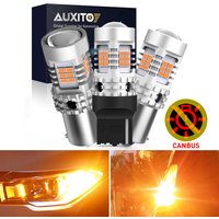 AUXITO 2Pcs WY21W LED Canbus No Hyper Flash Amber Yellow T20 W21W 7440 1156 BA15S P21W BAU15S PY21W LED Bulbs Turn Signal Lights
