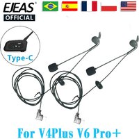 2PCS EJEAS Type-C Interface In-Ear Headphones, Suitable For V6pro+/V4 Plus Motorcycle Helmet Bluetooth Intercom