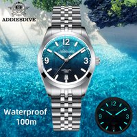 ADDIESDIVE Sapphire Glass Men Automatic Watch BGW9 Luminous Stainless Steel 10Bar Waterproof Japan 8215 Mechanical Watch AD2547