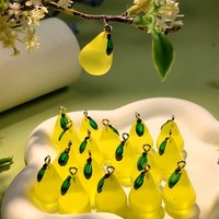 20 Resin Fruit Pendants - Perfect for DIY bracelets, necklaces, earrings, and keychain accessories. An ideal gift for friends an