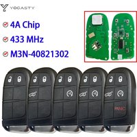 YOCASTY M3N-40821302 2/3/4/5 Button 4A Chip 433MHz Smart Remote Control Key Fob For Jeep Compass Renegade SIP22 Blade Keyless