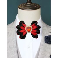 High-end Men's Bow Tie Handmade Jewelry Gifts Wedding Shirts Accessories Luxury Rhinestone Bow-tie Original Design Collar Flower
