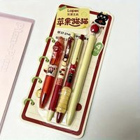 4pcs Creaive Love Heart Gel Pen Puppy Rabbit Cat Bear Pattern Writing Pen 0.5mm Black Pen Office Supplies