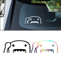 Waving Half Domo Kun JDM Funny Vinyl Decal Car Window Bumper Sticker SUV Trunk Decoration Styling Cover Scratches