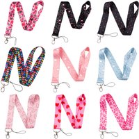 Heart Lanyard Simple Style Neck Strap for Key ID Card Cell Phone Straps Badge Holder DIY Hanging Rope Neckband Accessories