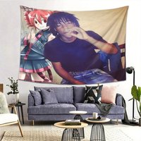 VIKAMA Hip Hop Anime Tapestry Rap Singer Stress Funny Mix and Match Trendy Personality Simia Living Room Decoration