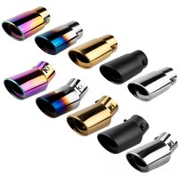 Car Accessories Automobile Exhaust Pipe Sleeve Tail Throat Muffler Tip Gold Silencing Stainless Steel Modified Exhaust Pipe