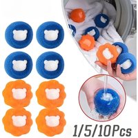 1/5/10PCS Laundry Ball Kit Reusable Washing Machine Hair Remover Ball Cleaning Lint Fuzz Pet Hairs Clothes Household Product