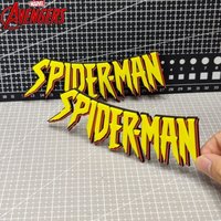 Cartoon Personality Spiderman Anime Merchandise Spiderman 3D Logo Stand Creative 3D Printed Handmade Display Stand Figurine