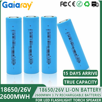 EVE ICR 18650/26V lithium battery 3.7V 2600mAh 18650 Battery Brand New Original 5C Power Battery For Toy Flashlights Replacing
