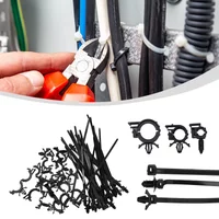 Efficient Wire Routing With Push Mount Cable Zip Ties 45Pcs Set With Wire Harness Clips Suitable For Indoor And Outdoor Use
