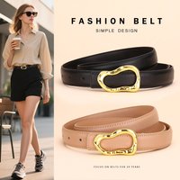 Two-layer cowhide belt, women's fashion decorative versatile waist belt, premium feel for jeans