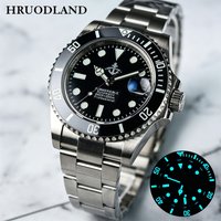 HRUODLAND Automatic Dive Watch Submarine Style for Men Sapphire Crystal PT5000 Mechanical Movement 200m Waterproof image 4