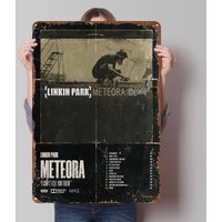 Linkin Park Meteora Poster TV Series Tinplate Sign Man Cave Customized Metal Signs for Home Room Wall Art Retro Art of Murals