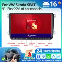 Android 2Din Autoradio für Volkswagen Golf 5 6 Polo Passat B6 B7 CC Skoda Jetta Universal Multimedia Carplay Wifi GPS Navigation