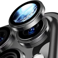3-2Pcs Camera Lens Protector For IPhone 16 13 14 15 Pro Max Metal Ring Protector Glass Camera Lens For IPhone 14 15 Plus