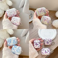 Transparent Cute Lovely Floral Flowers Butterfly Earphone case For Airpods 1 2 3 4 Pro Pro2 Pro3 TPU Soft Cover Protective Case