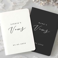 Personalized Vow Books for Bride & Groom Speeches Wedding Supplies Custom Her His Vows Booklets Ceremony Decor 10x14cm Gift Item