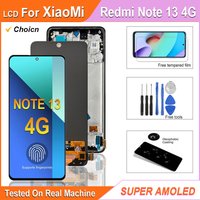 Super AMOLED LCD For Redmi Note 13 4G LCD Display Touch Screen Digitizer Assembly For Xiaomi Redmi 23129RAA4G, 23124RA7EO LCD