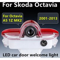 LED car door welcome decoration light projection accessories For Skoda Octavia MK2 2 A5 1Z 2001-2013 2012 2011 2010 2009 2008 2X