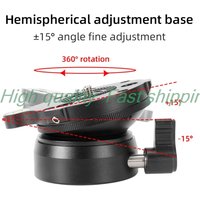 Hot 3/8" 1/4'' Tripods Head Leveling Base Adjusting Plate for DSLR Camera Adjustable 15 Degree Table Hemispheres Base Aluminum