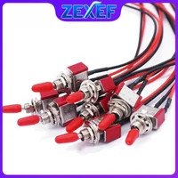 ZEXEF 1-8pcs Mini 2 Pin Toggle Switch ON/OFF SPST 3A 250V 6A 125V Wires With Pre-soldered Car for Truck Accessories Button Led