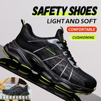 LEIANDUN Lightweight safety shoes for men in all four seasons, comfortable, breathable, and anti smashing work shoes