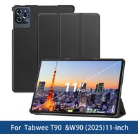 Tri-Folded Stand Magnetic Cover with Hard PC Back Shell Funda Case For Tabwee T90 W90 2025 11" inch Smart Tablet Case